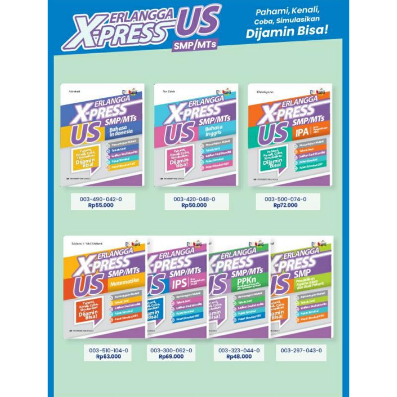 Jual Buku Soal Erlangga Xpress Us X-press Us SMP MTs Ipa Ips PPKn ...