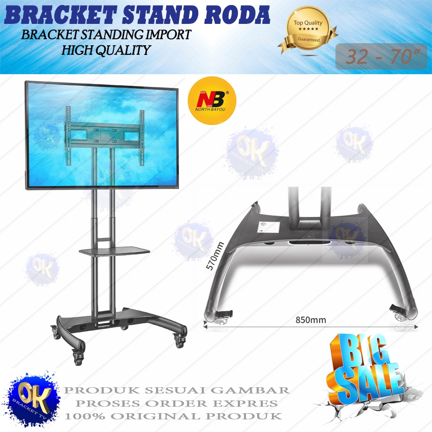 Jual bracket tv stand NB AVA 1500 32 - 70 inch / Standing breket tv ...