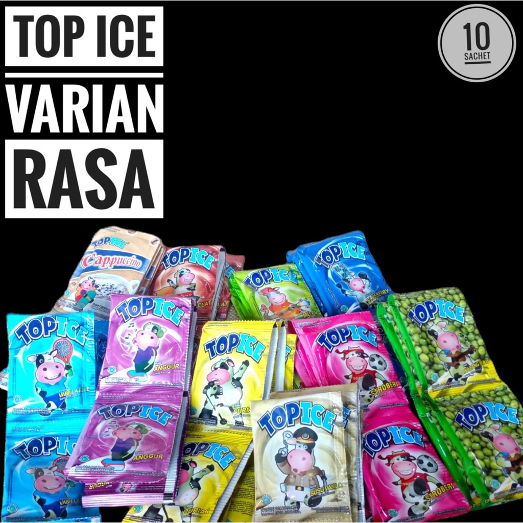 Jual TOP ICE SERBUK MINUMAN BUBUK VARIAN RASA 1 RENCENG ISI 10 SACHET ...