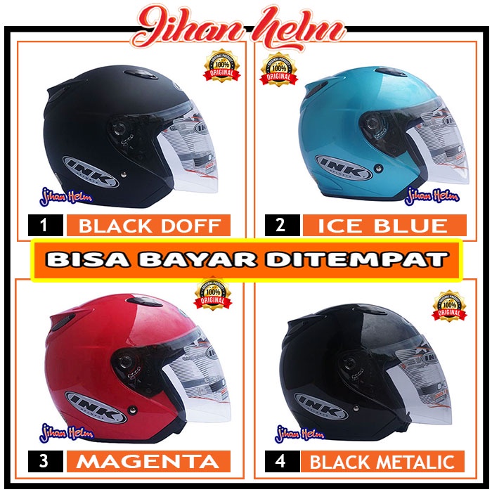 Jual HELM / INK HELM / INK / HELM INK CENTRO JET SOLID ORIGINAL POLOS ...