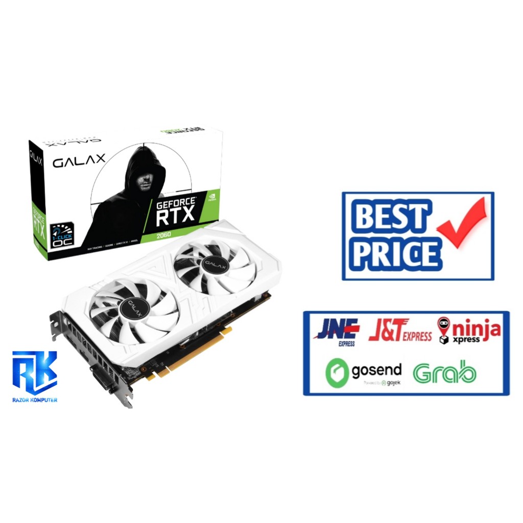 Jual GALAX Geforce RTX 2060 6GB DDR6 EX (1-Click OC) WHITE