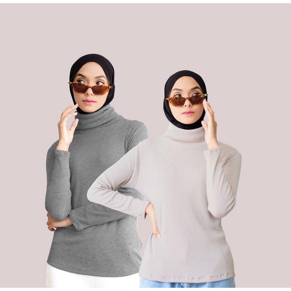 Jual TURTLE NECK INNER MANSET DALAMAN BAHAN WAFER RIB Z K By