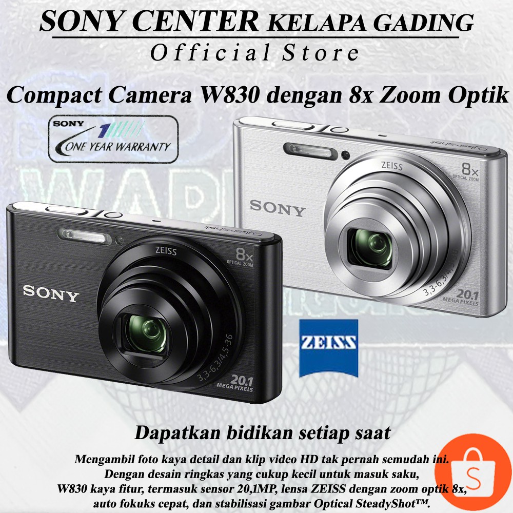 Jual SONY DSC-W830 / Compact Camera DSC W830 dengan 8x Zoom Optik ...