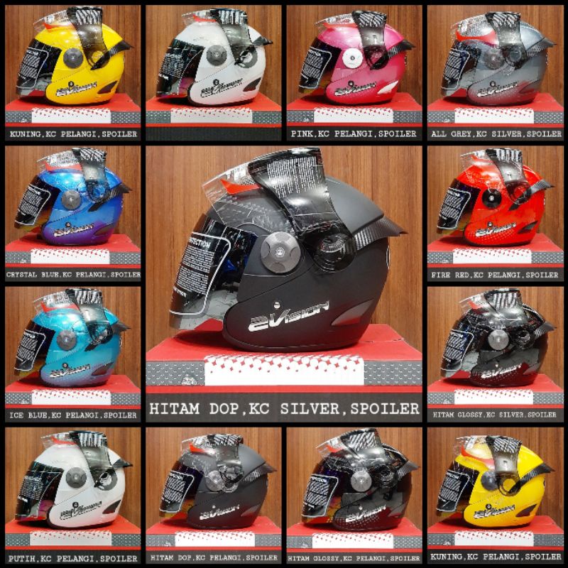 Jual Helm Kyt Vision Original Doubel Visor Lisensi Sni Dot Paket Ganteng Paket Komplit