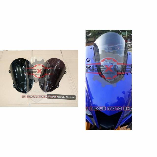 Jual windshield R25 V3 visor YAMAHA R25 VVA windshield R25 NEW 2019 ...