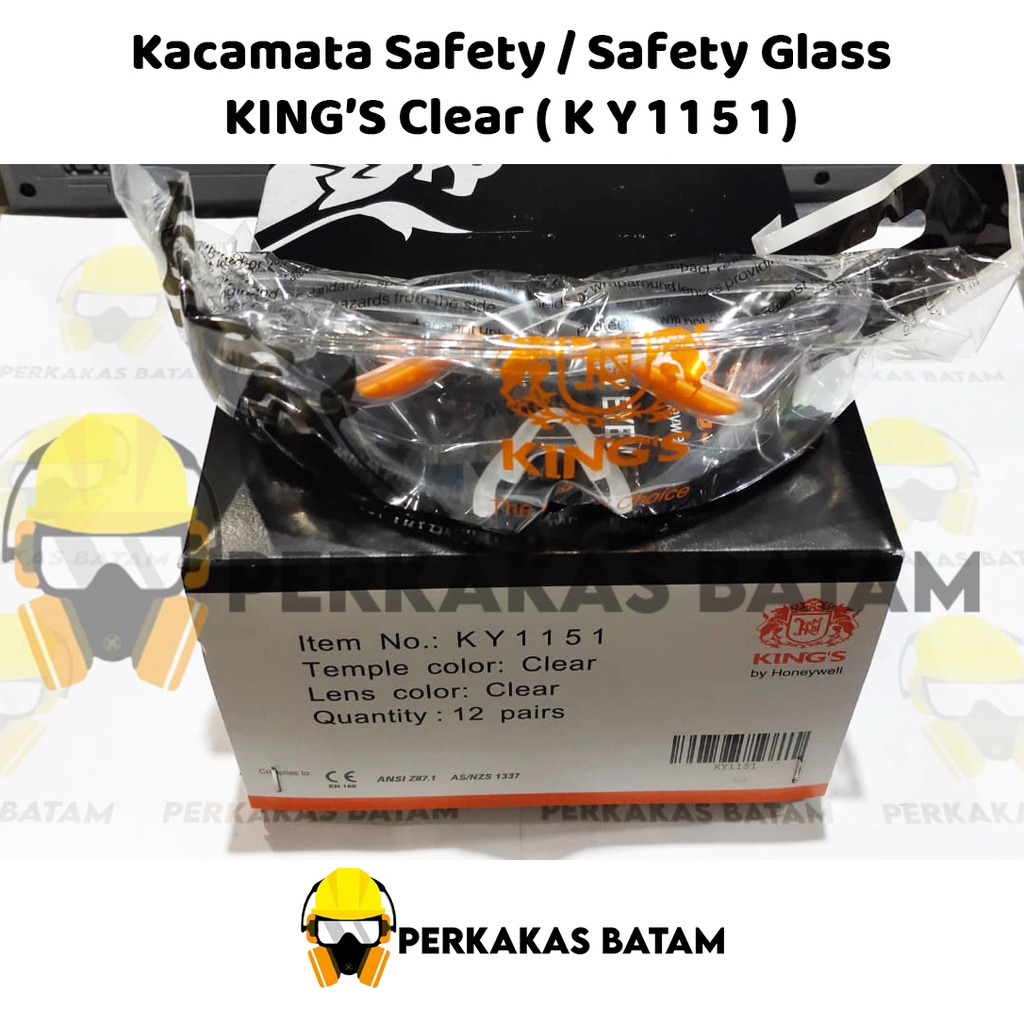 Jual Kacamata King's KY1151 Safety Glass Clear Kings KY1151 King's KY