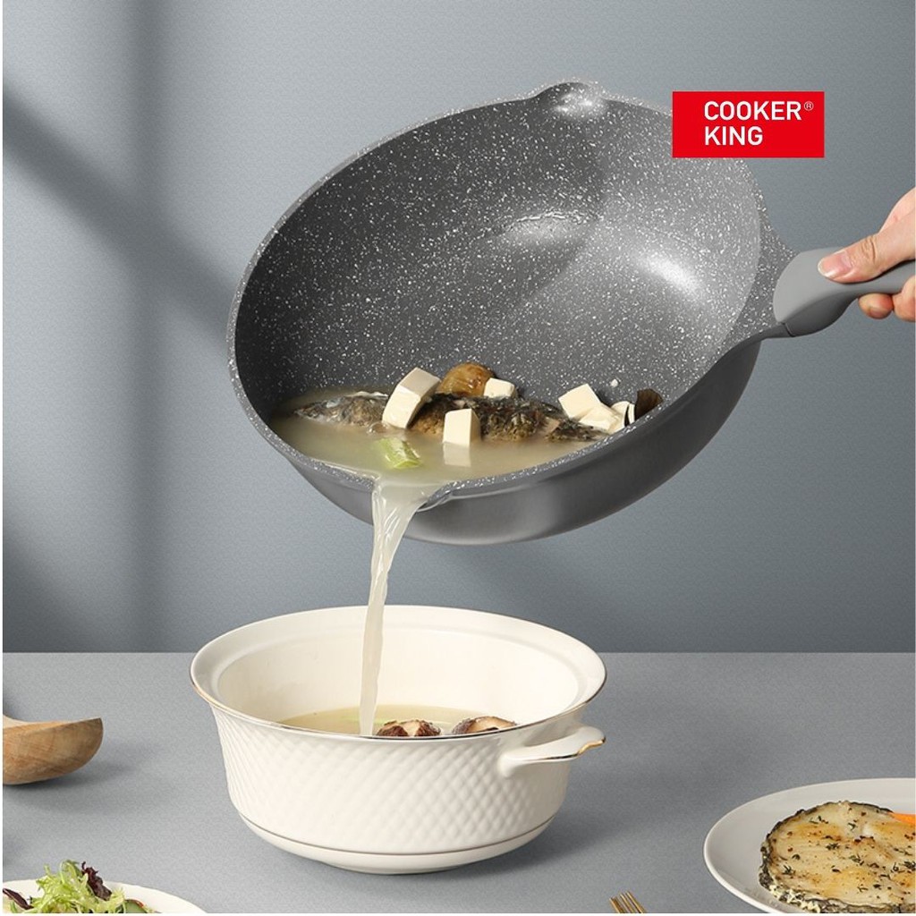 Jual Cooker King Wajan Wok 30cm Anti Lengket Granite Coating Starry ...