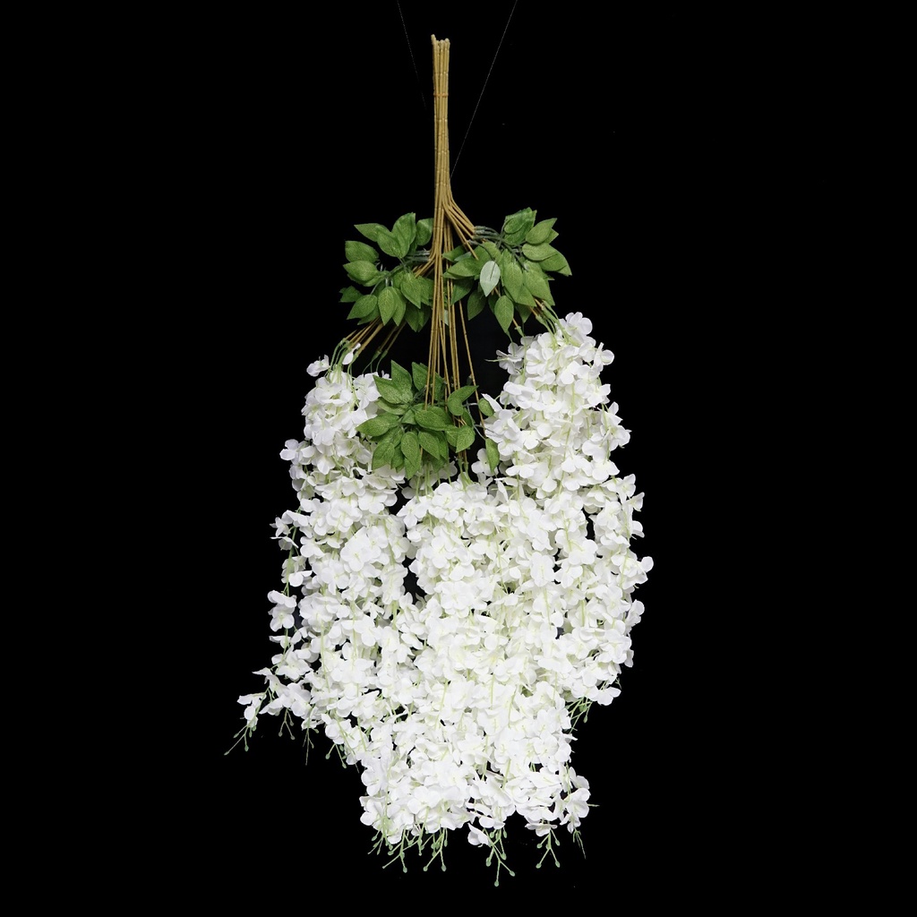 Jual Bunga Wisteria Besar Jumbo Putih Daun X3 (lusinan) Bunga