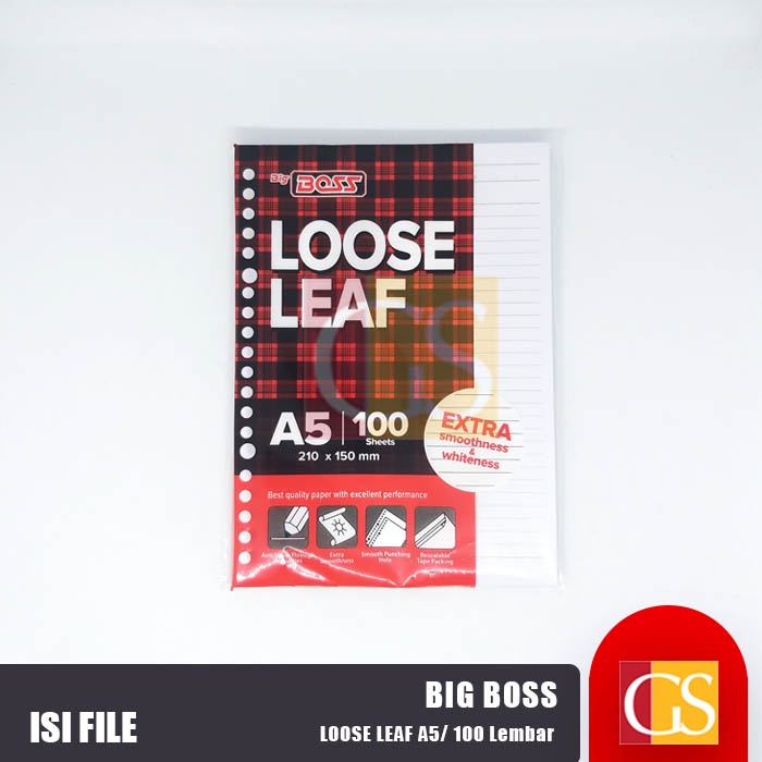 Jual Loose Leaf / Isi Binder / Kertas File Garis Big Boss A5 100 Lbr ...