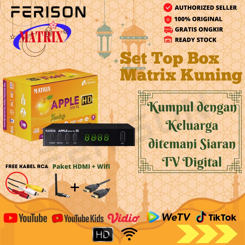 Jual STB TV DIGITAL Ferison Set Top Box Tv Digital Matrix DVB T2 Apple ...