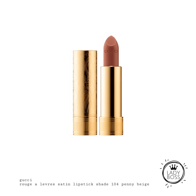 Jual Gucci Rouge a levres satin lipstick shade penny beige 104