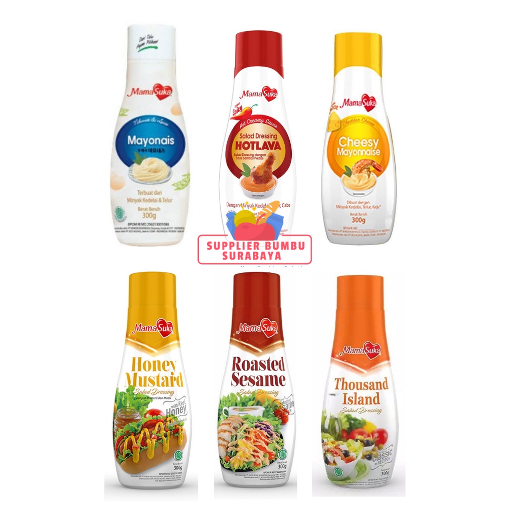 Jual Mamasuka Salad Dressing Thousand Island Roasted Sesame Honey Mustard Hot Lava Cheesy 3047