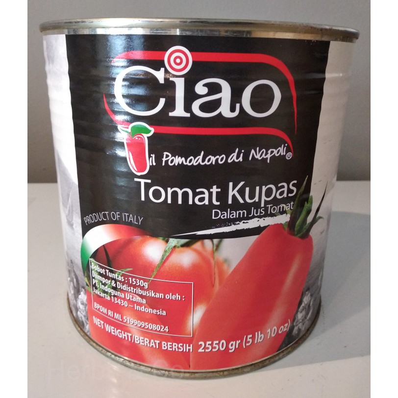 Jual Ciao Tomat Kupas / Italian Peeled Tomatoes / Peeled Tomato Ciao 2
