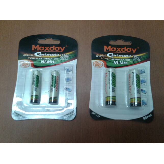 Jual Baterai Cas Maxday AAA - A3 ISI 2 / Baterai Charger Maxday AAA ...