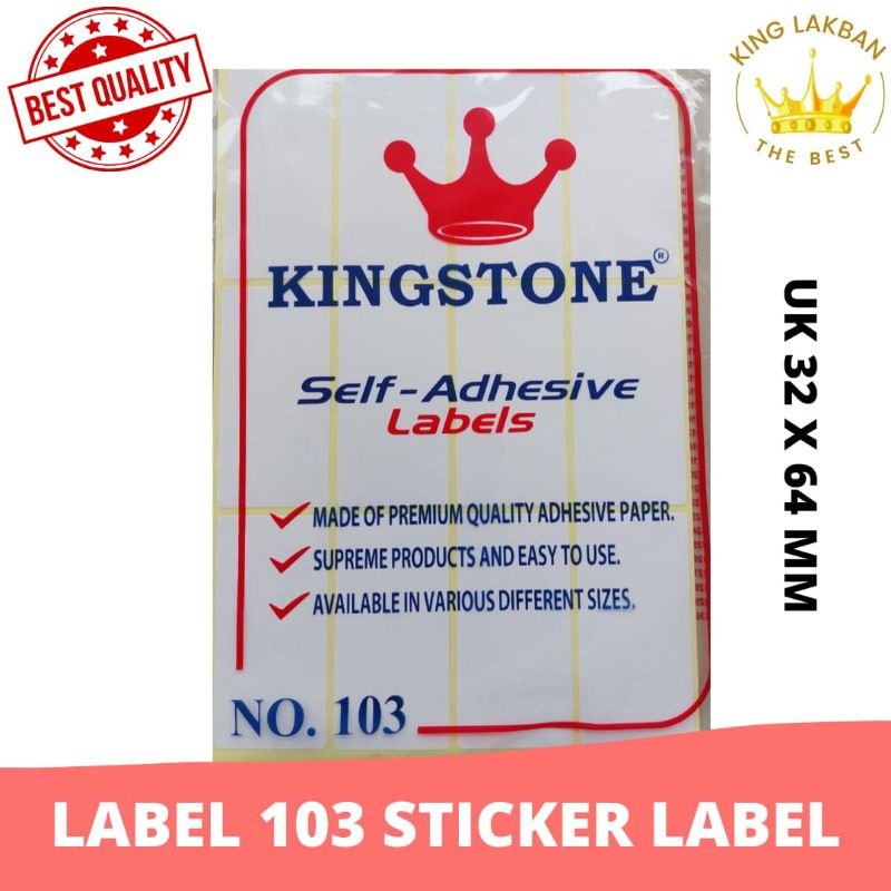 Jual Label 103 Sticker Label Kertas Sticker Undangan Putih Polos ...