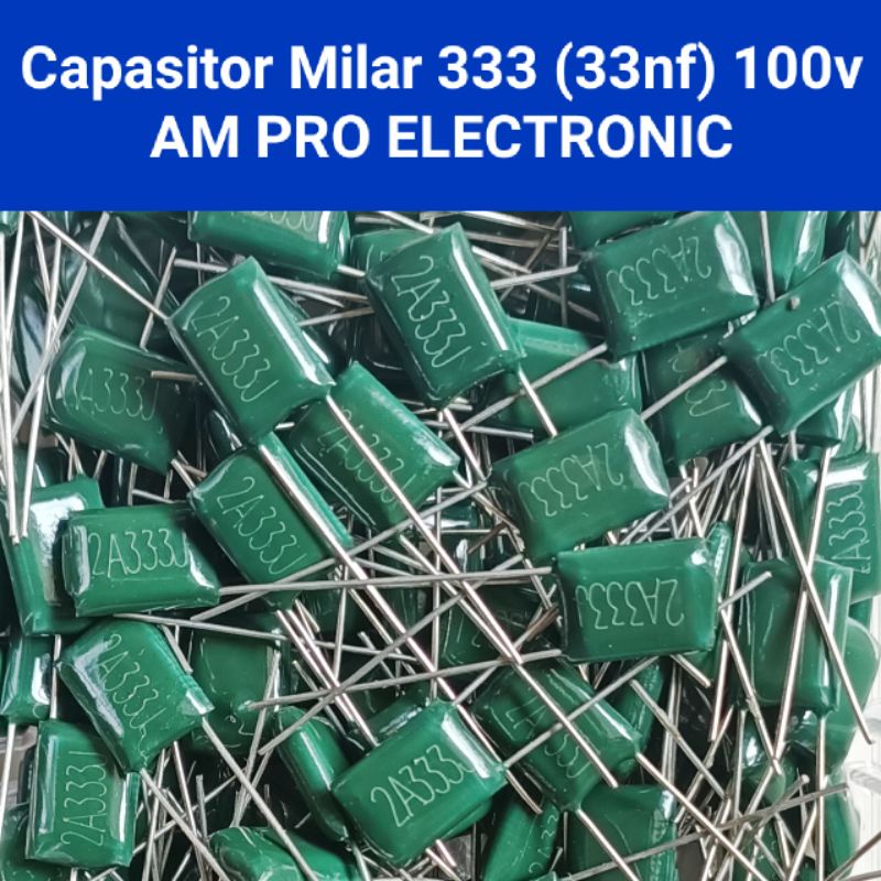 0.033uF 100V Mylar Film Capacitors - 10 Piece Set, ±5% Tolerance