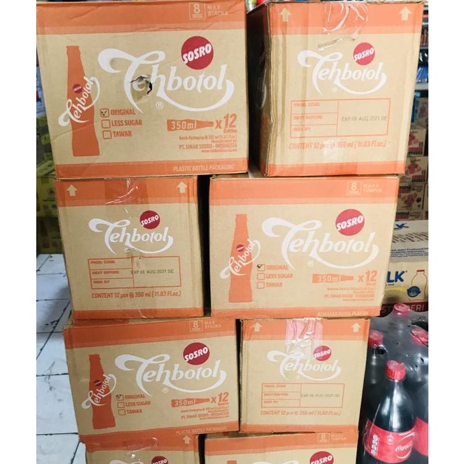 Jual [COD] teh botol sosro 350 ml dus isi 12 botol [COD] | Shopee Indonesia