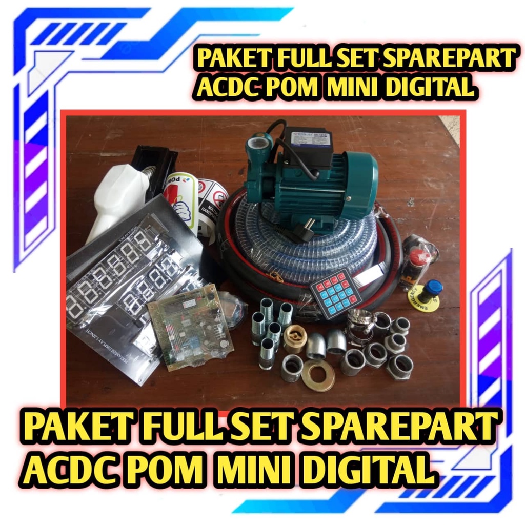 Jual Paket Set Sparepart Pom Mini ACDC Siap Rakit 1 nozzle Flow 3/4 ...