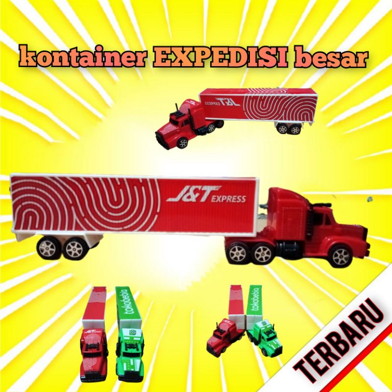 Jual mainan truk kontainer - mobil trailer anak edukatif - edukasi ...