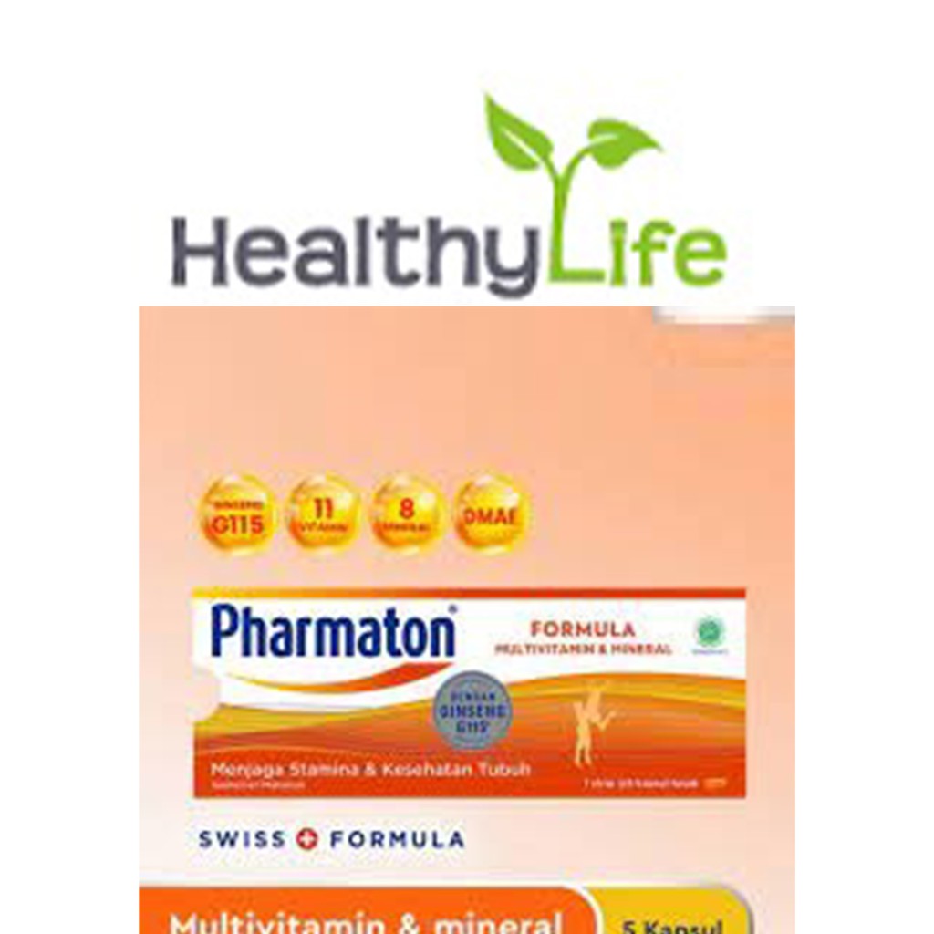Jual Pharmaton Formula Multivitamin Mineral Ginseng G115 Strip 5 Kapsul