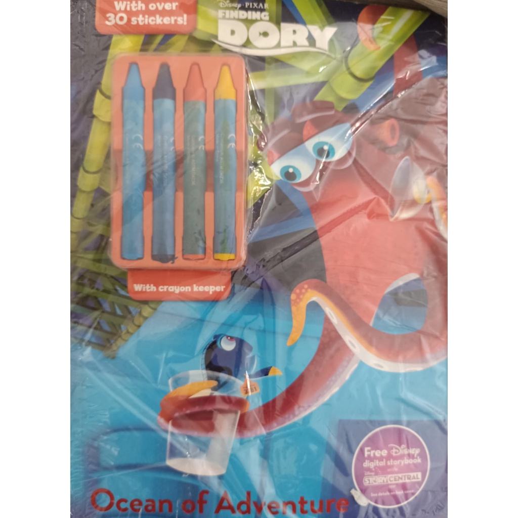 Jual Buku mewarnai DISNEY PIXAR FINDING DORY coloring book + bonus