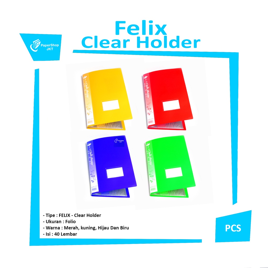 Jual Felix Clear Holder Lembar Folio Pcs Shopee Indonesia