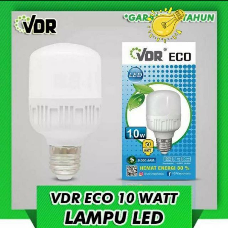 Jual Lampu Bohlam Led Vdr Watt Kapsul Cahaya Putih Shopee Indonesia