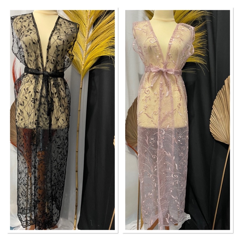 Jual cape tile rompi tile vest tulle/ Outer gamis / cardigan tile ...