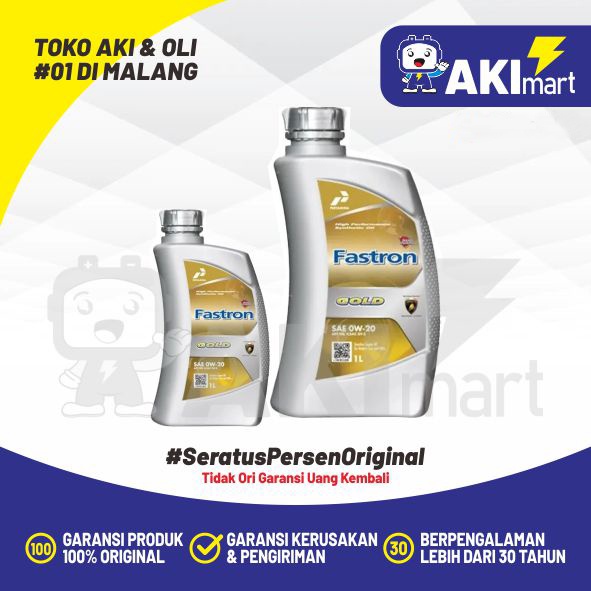 Jual OLI MESIN MOBIL OLI MOBIL PERTAMINA FASTRON GOLD 0W/20 SN 1 LITER ...