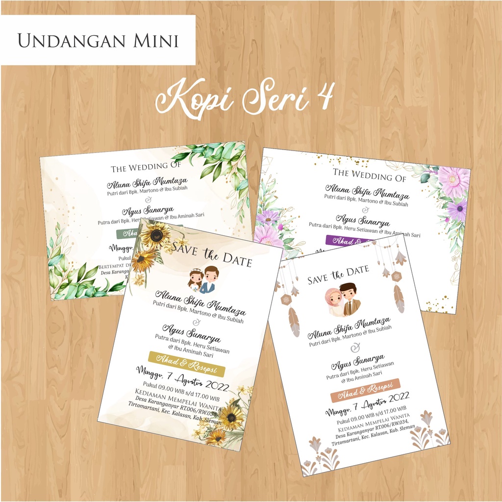 Jual (Seri 4) Undangan Kopi / Undangan Mini | Shopee Indonesia