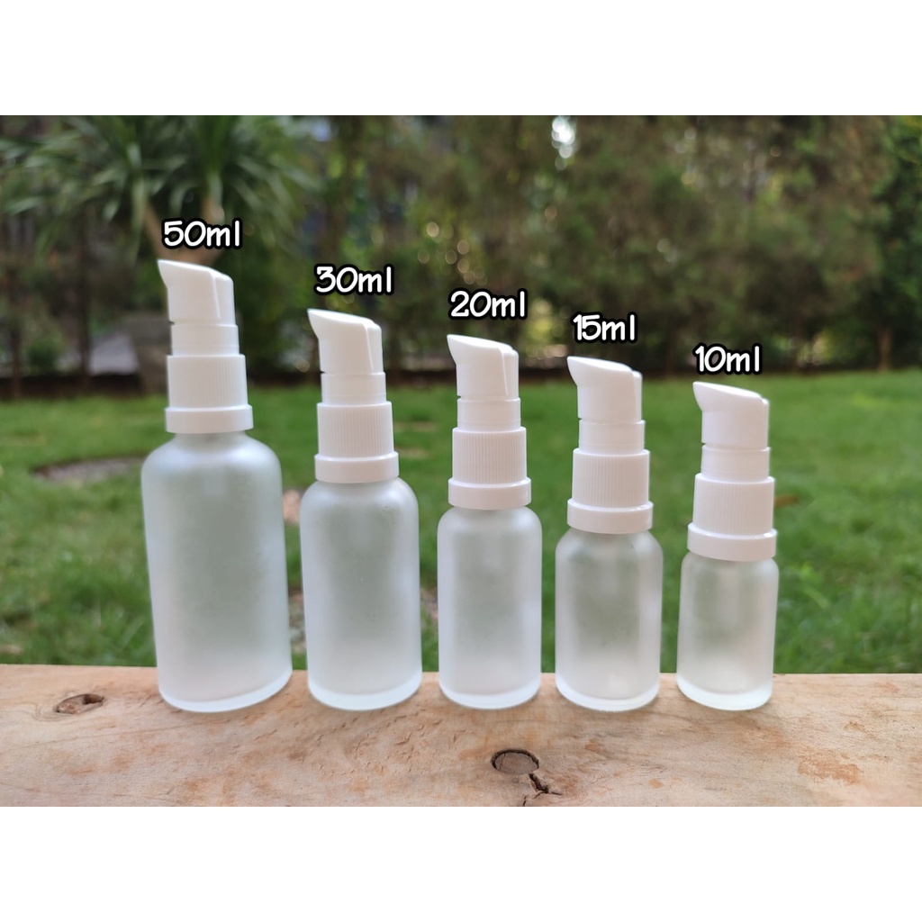 Jual Botol 10ml Shampoo Toner Hair TonicGlass Pump Treatment Botol ...