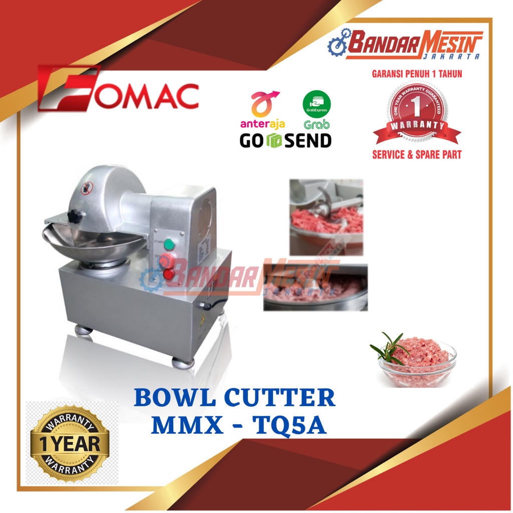 Jual Mesin Pengaduk Adonan Daging Bakso Bowl Cutter Mmx Tq5a Fomac