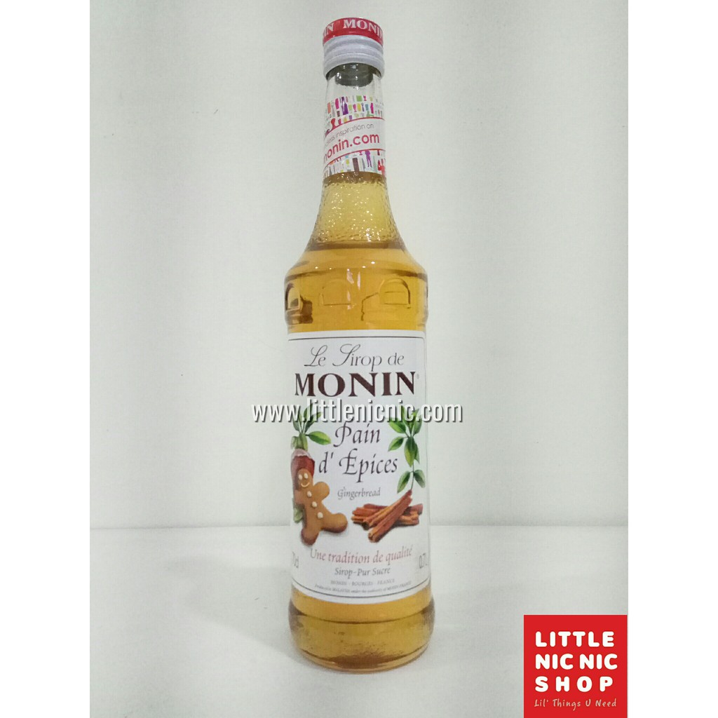 Jual Monin GingerBread Flavoured Syrup 70 CL (700ml) Sirup Rasa Kue ...