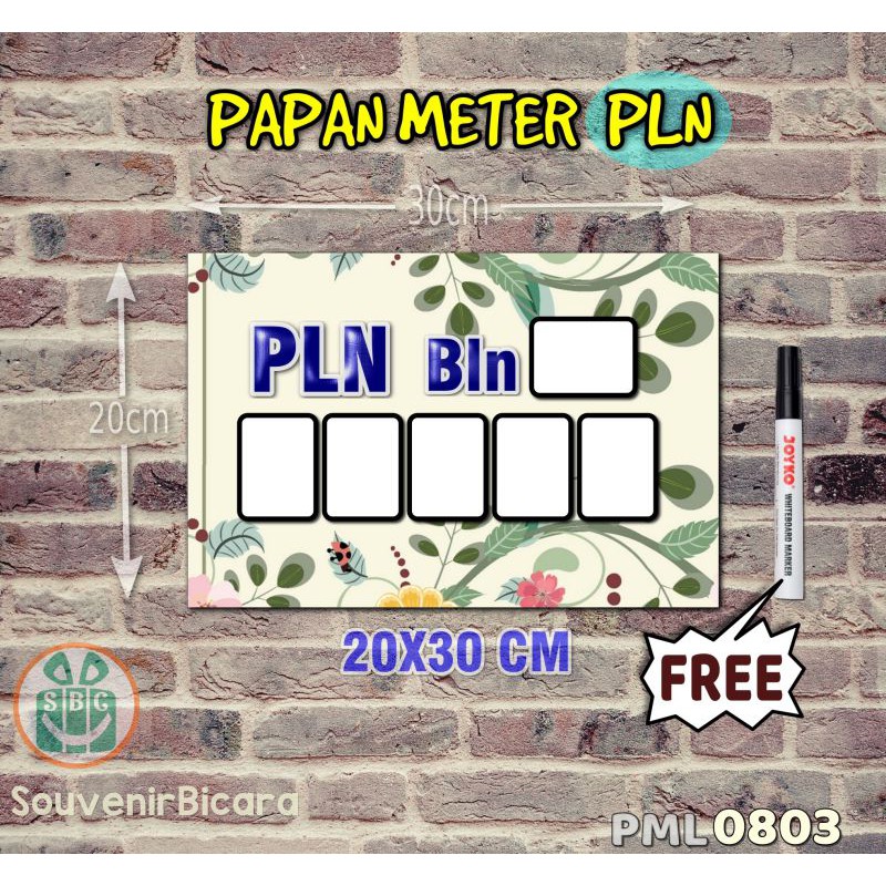 Jual Custom SBC Papan Meter Listrik PLN PAM motif Unik Flower 03