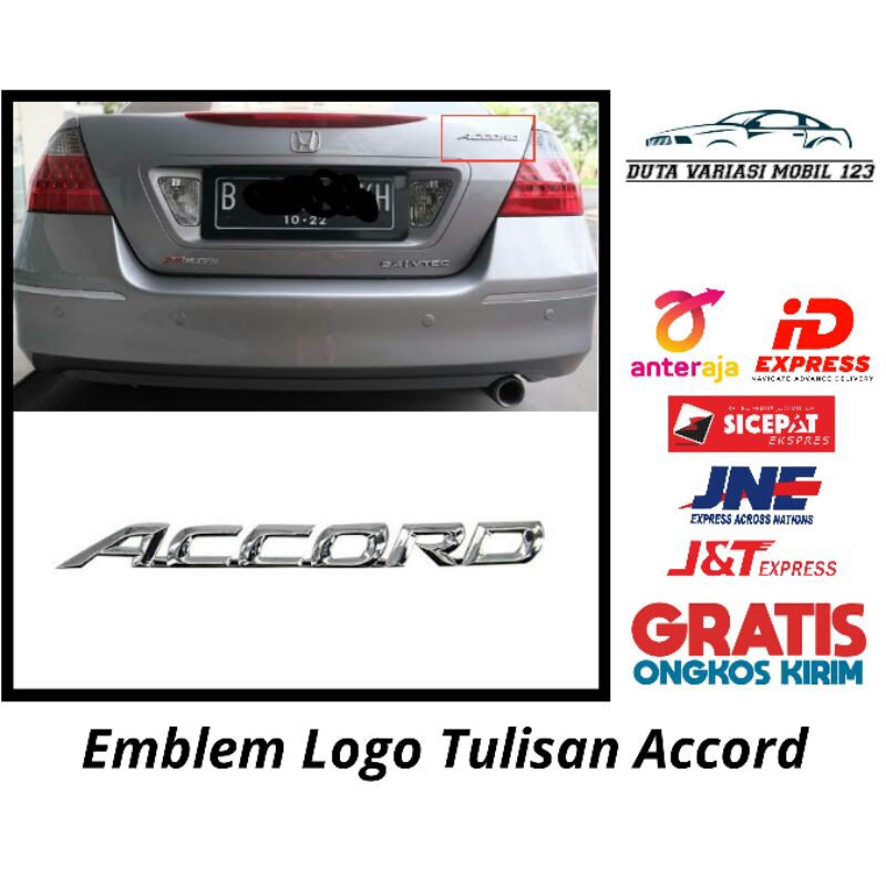 Jual Emblem Logo Tulisan Chrome Accord Shopee Indonesia