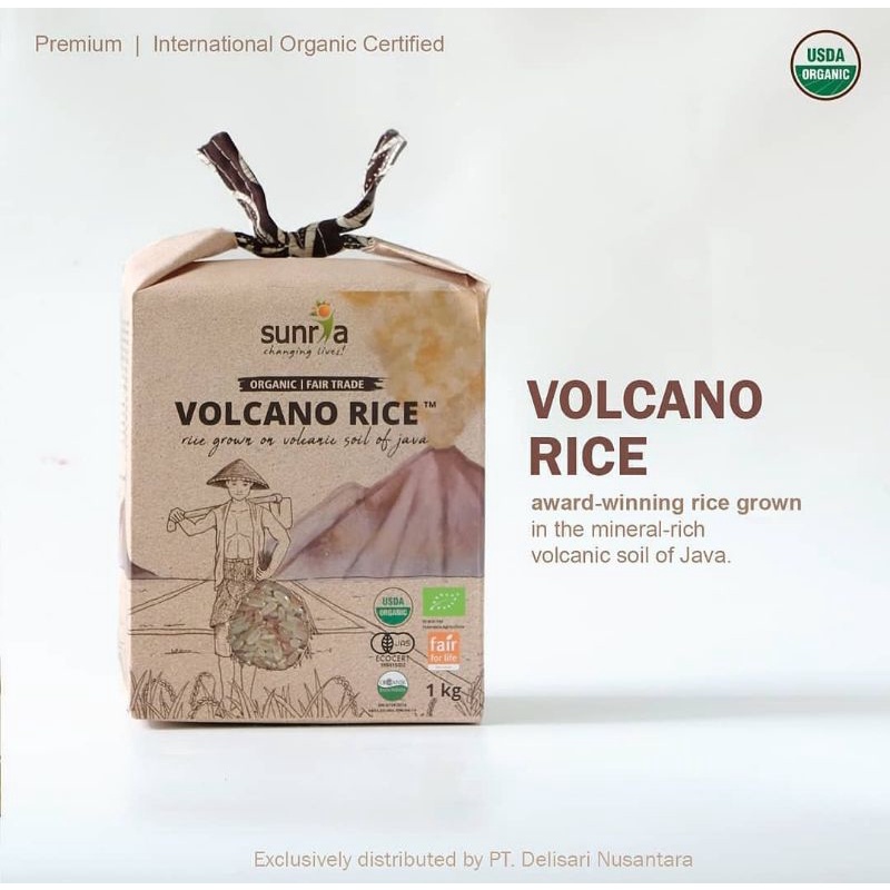 Jual Sunria Organic Volcano Rice 1 Kg | Shopee Indonesia