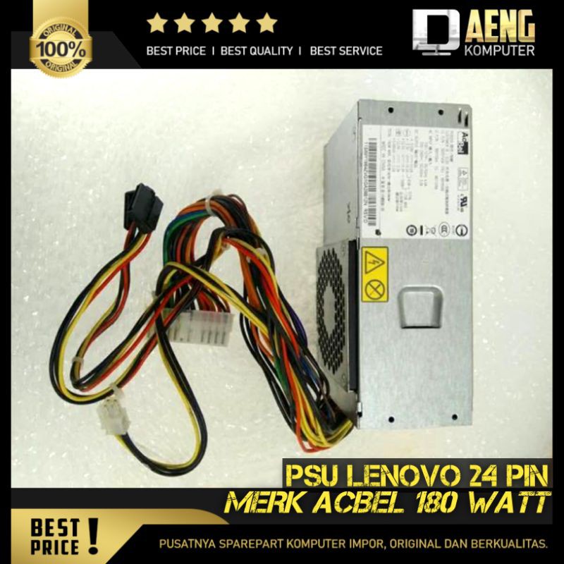 Jual PSU Power Supply Power Suplay Pc Mini Lenovo 24 Pin Merk ACbel 180