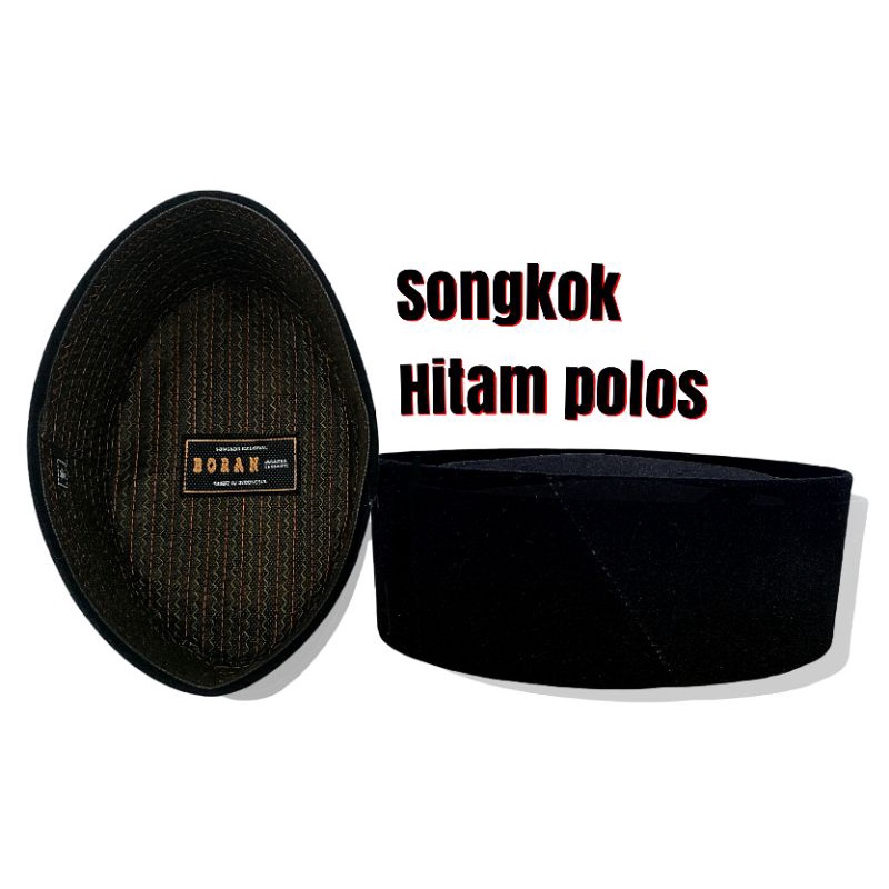 Jual SONGKOK HITAM POLOS TINGGI 9 dan 8 PECI POLOS KUALITAS BAGUS HARGA ...