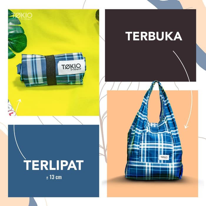 Jual Tas Belanja Tote Bag Lipat Travel Organizer Bag Tokio Shopee