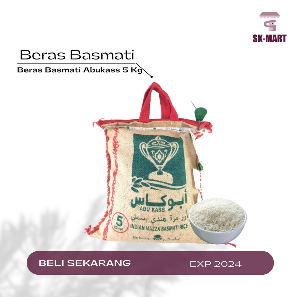 Jual BERAS BASMATI ABU KASS / 5KG Shopee Indonesia