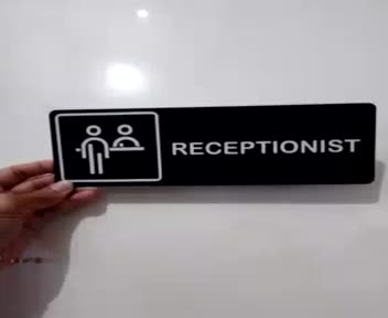 Jual Unik receptionist sign board - logo receptionist - sign ...