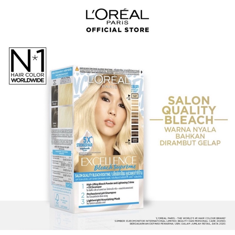 Jual LOreal Paris Excellence Bleach Pewarna Rambut Hair Color Loreal