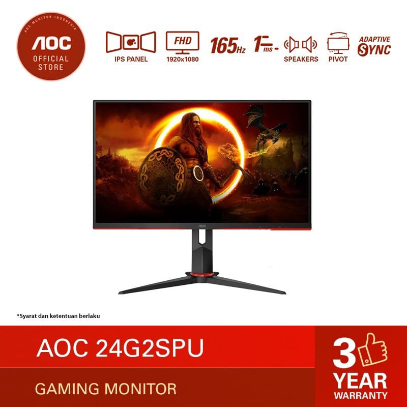 Monitor Gamer Aoc 24g2z 23.8 240hz Ips 0.5ms (open Box)