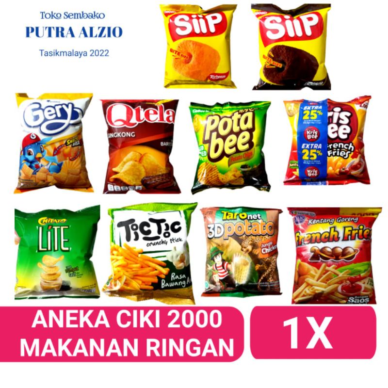 Jual ANEKA CIKI SNACK MAKANAN RINGAN 2000 | Shopee Indonesia