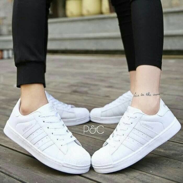 EKSKLUSIF SEPATU ADIDAS PUTIH WANITA KETS CASUAL SPORT SNEAKERS MURAH