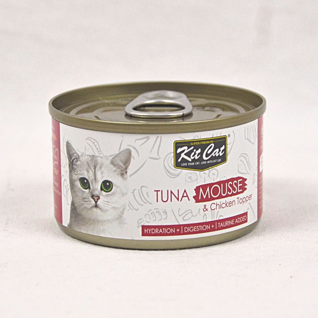 Jual KITCAT Makanan Kucing Canned Petfood Tuna Mousse and Chicken
