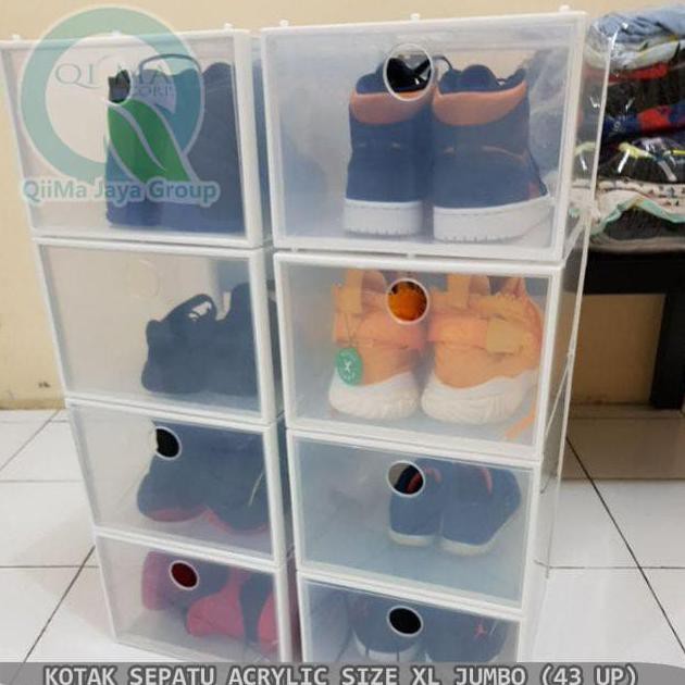 Jual KOTAK BOX SEPATU ACRYLIC TRANSPARAN JUMBO BESAR HONGTA | Shopee ...