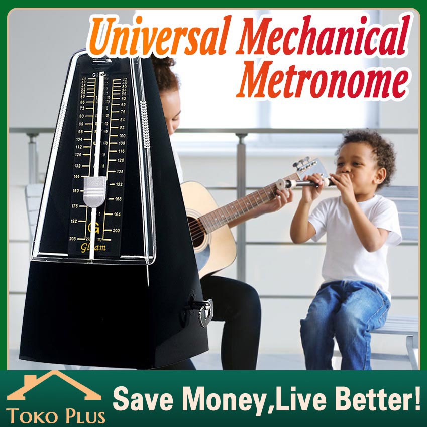 Jual Merek GLEAM Metronome Mekanik Akurasi Tinggi untuk Gitar / Piano