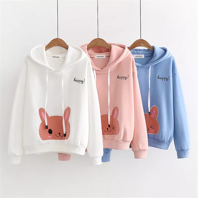 BF Sweater Hoodie Wanita Sweater Hoodie Murah HAPPY CAT Promo