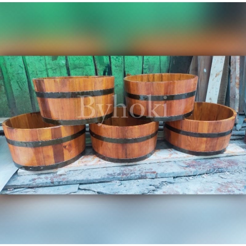 Jual Ember spa lis PUTIH, ember spa kayu ,ember kayu , ember rendam ...